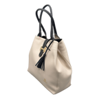 Borsa H Grande in Pelle Martellata con Dettaglio Dorato — Modello 2026