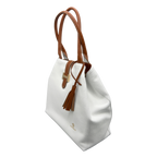 Borsa H Grande in Pelle Martellata con Dettaglio Dorato — Modello 2026