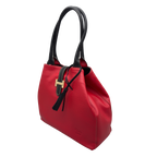 Borsa H Grande in Pelle Martellata con Dettaglio Dorato — Modello 2026