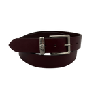 Cintura Uomo in Pelle 4 cm con Fibbia Argentata e Passante Giglio — Modello 2026