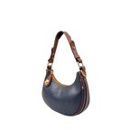 Borsa a Mano Piccola Mezza Luna Vachetta in Pelle con Doppia Tracolla — Modello 2026