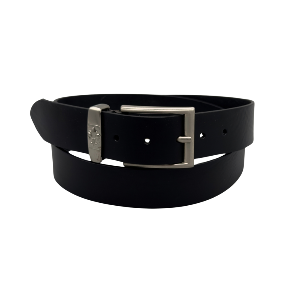 Cintura Uomo in Pelle 4 cm con Fibbia Argentata e Passante Giglio — Modello 2026