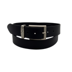 Cintura Uomo in Pelle 4 cm con Fibbia Argentata e Passante Giglio — Modello 2026