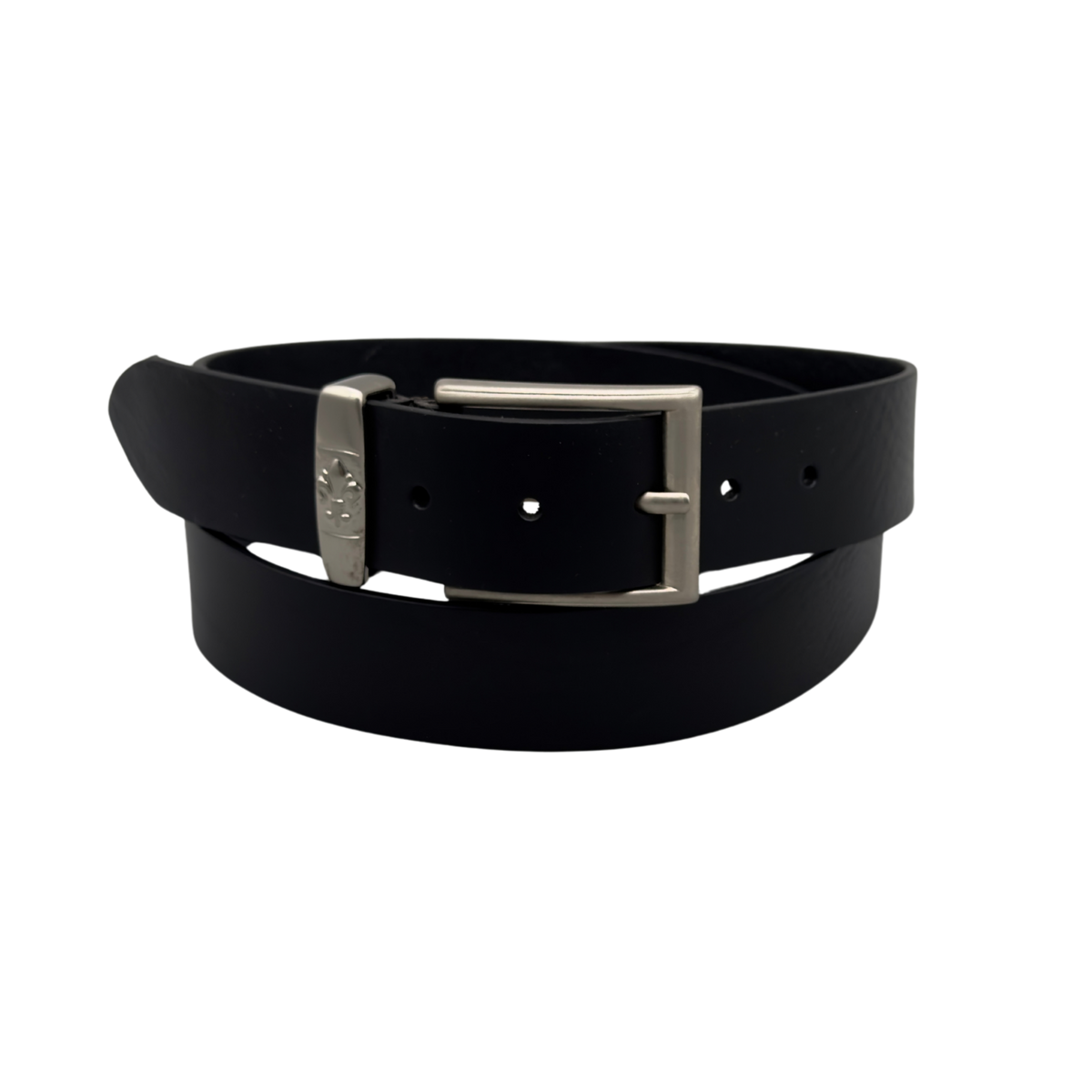 Cintura Uomo in Pelle 4 cm con Fibbia Argentata e Passante Giglio — Modello 2026