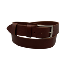 Cintura Uomo in Pelle Nera 4 cm con Fibbia Argentata — Modello 2026