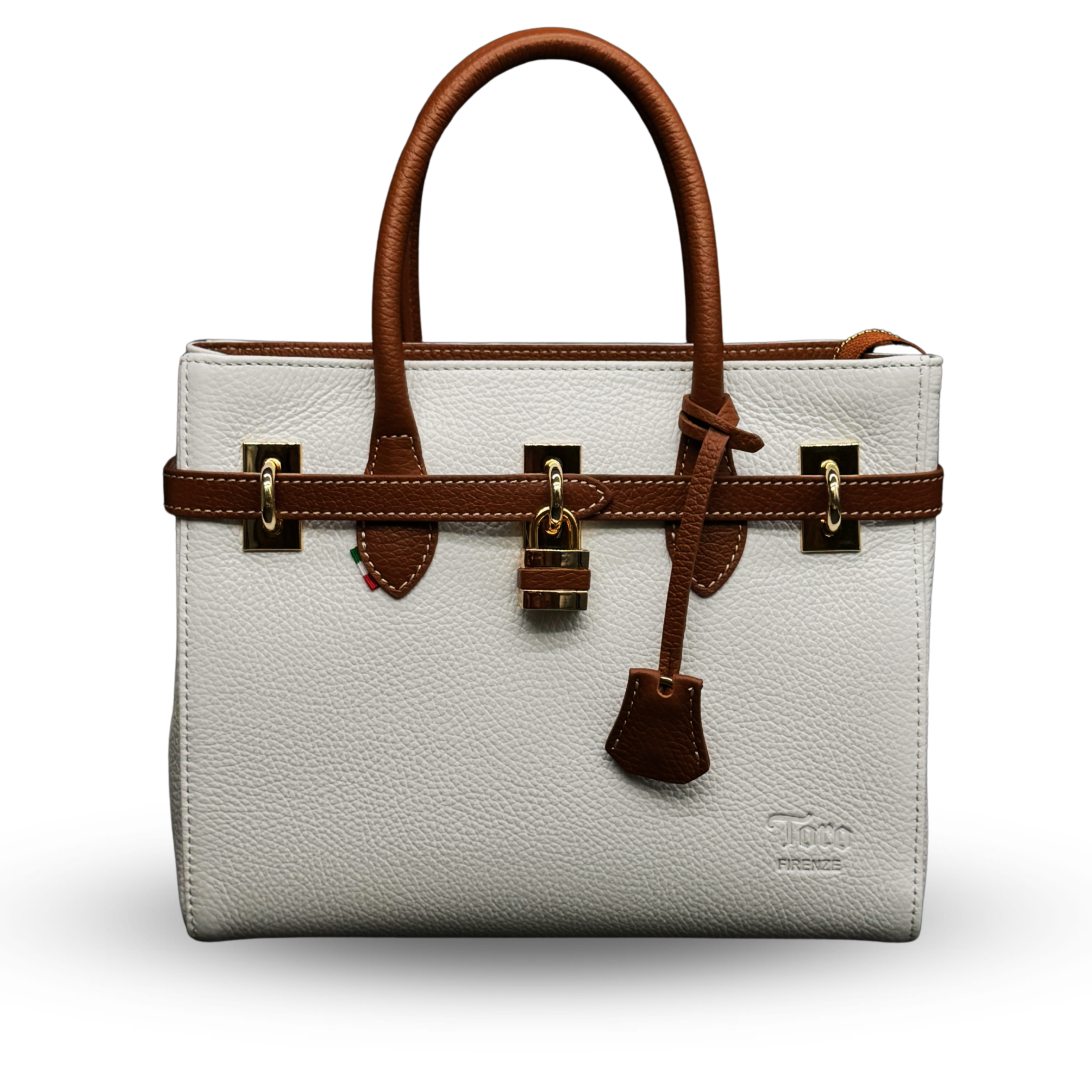 Ambra Bag in Off-White and Camel